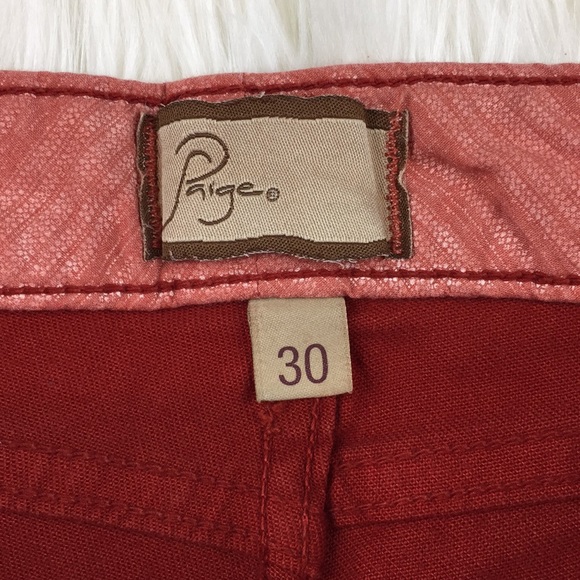 Paige Premium Denim Red Shorts 30 - Picture 2 of 5